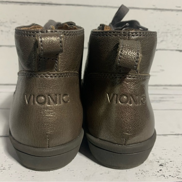 Vionic Women’s Size 6.5 Gray Ankle Boots – Supportive Orthotic Comfort Shoes - Picture 5 of 11